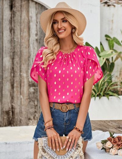 Women's Petal Sleeve Blouse