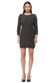 Women's Cable Knit Long Sleeve Sweater Dress