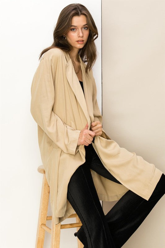 Women's Elegant Oversized Button Front Coat