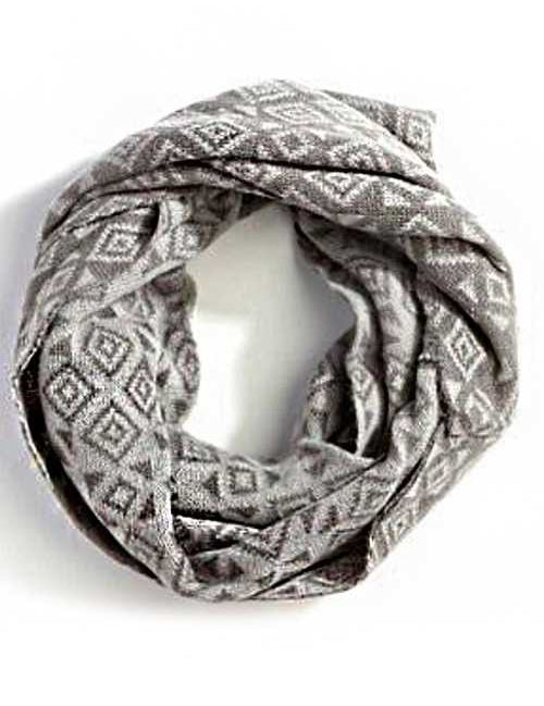 Women's Geo Pattern Acrylic Infinity Scarf