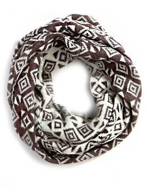 Women's Geo Pattern Acrylic Infinity Scarf