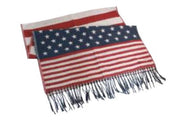 Unisex Casual USA Flag Fringe Scarf