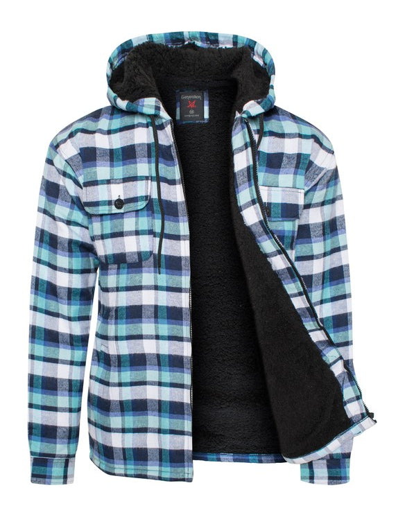 Men's Flannel Sherpa Lining Jacket