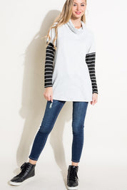 Women's Casual Loose Fit Turtle Neck Top