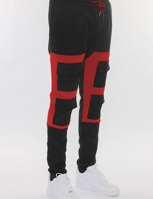 COLOR BLOCK CARGO TRACK PANT