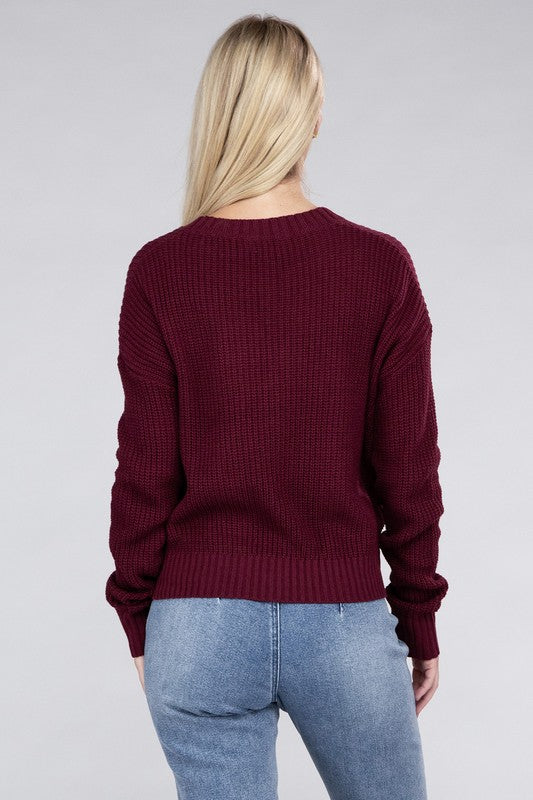 Women's Striped Crewneck Pullover Sweater