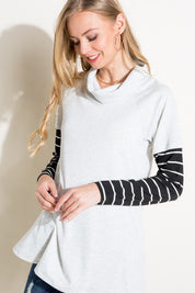 Women's Casual Loose Fit Turtle Neck Top