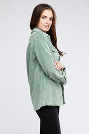 Women's Casual Corduroy Buttoned Jacket