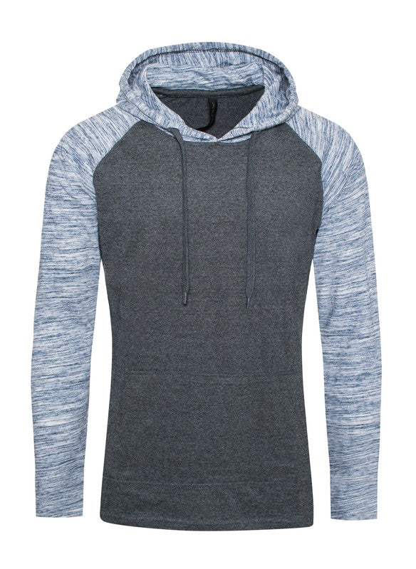 Unisex Lightweight Raglan Hoodie with Contrasting Sleeves