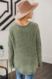 Women's Long Sleeve Cable Knit Pullover Sweater