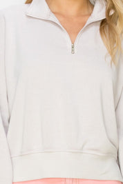 Women's Casual Relaxed Fit Half-Zip Sweatshirt