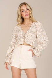 Women's Floral Frill Blouse