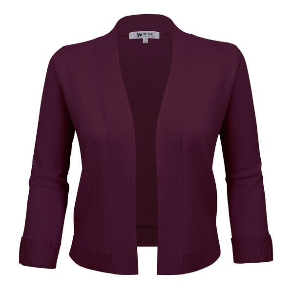 Women's Cropped Bolero Shrug Cardigan