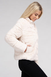 Women's Cozy Fluffy Zip-Up Jacket