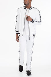 Men's Full Zip Diamond Tape Track Suit