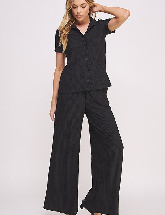 WIDE LEG PANTS SET