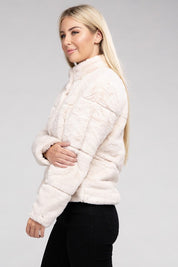 Women's Cozy Fluffy Zip-Up Jacket