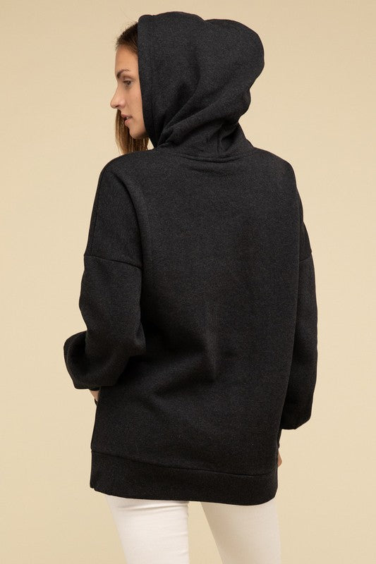 Women's Oversized Longline Hoodie Sweatshirt