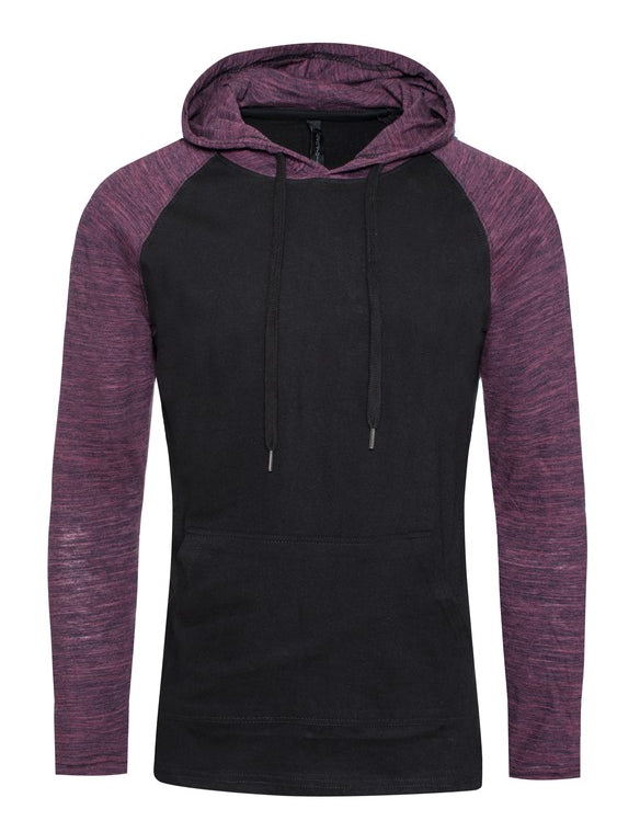Unisex Lightweight Raglan Hoodie with Contrasting Sleeves
