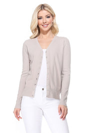 Women's Loose Fit V-Neck Button Down Knit Cardigan Sweater