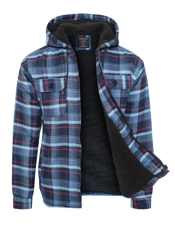 Men's Flannel Sherpa Lining Jacket