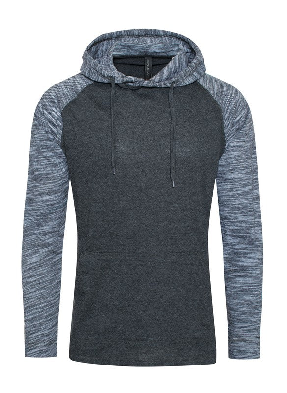 Unisex Lightweight Raglan Hoodie with Contrasting Sleeves