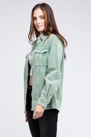 Women's Casual Corduroy Buttoned Jacket