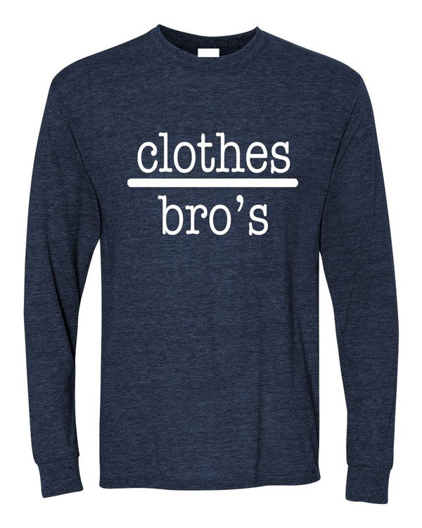 Unisex Graphic Long Sleeve Tee - "Clothes Over Bros"