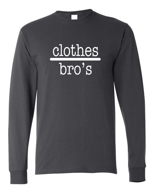 Unisex Graphic Long Sleeve Tee - "Clothes Over Bros"