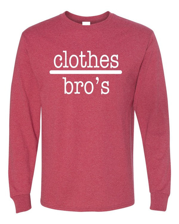 Unisex Graphic Long Sleeve Tee - "Clothes Over Bros"