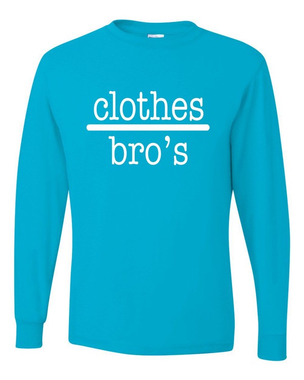 Unisex Graphic Long Sleeve Tee - "Clothes Over Bros"