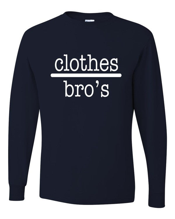 Unisex Graphic Long Sleeve Tee - "Clothes Over Bros"