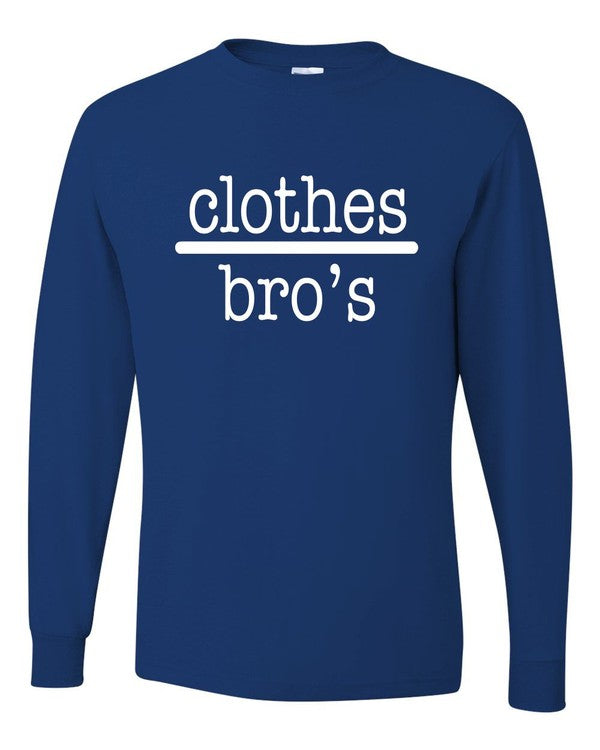 Unisex Graphic Long Sleeve Tee - "Clothes Over Bros"