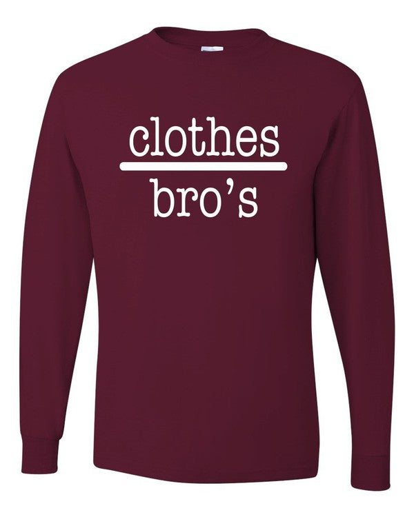 Unisex Graphic Long Sleeve Tee - "Clothes Over Bros"