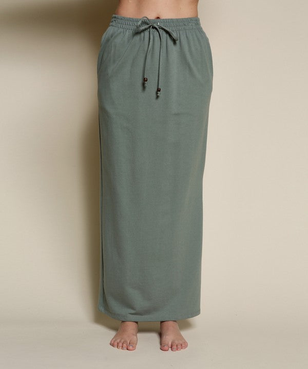 Women's Eco-Friendly Hemp Side Slit Maxi Skirt