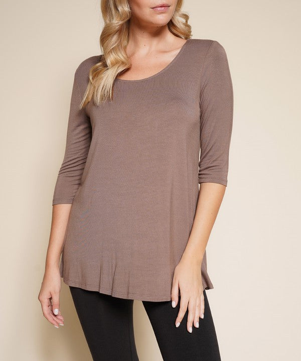 Women's Bamboo Elbow Sleeve Tunic