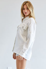 Women's Loose Fit Button Down Shirt with Pockets