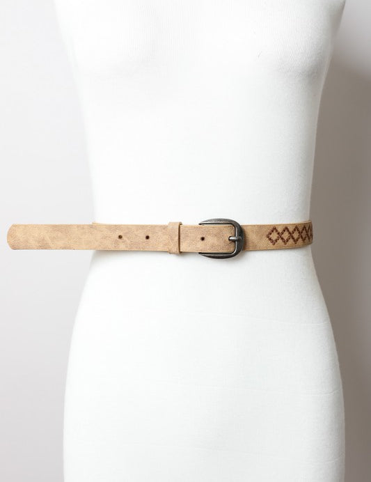 Women's Casual Skinny Punched Out Fashion Belt