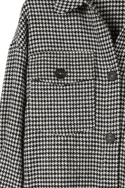 Women's Houndstooth Long Shacket