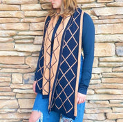 Women's Reversible Diamond Knit Scarf