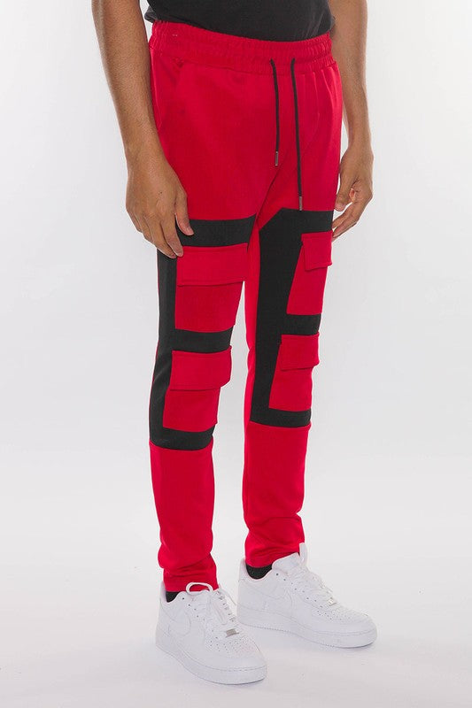 COLOR BLOCK CARGO TRACK PANT