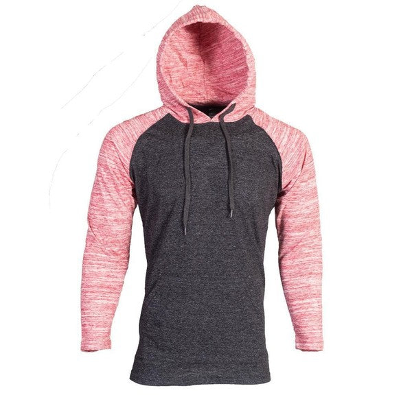 Unisex Lightweight Raglan Hoodie with Contrasting Sleeves