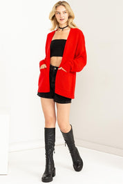 Women's Oversized Open Front Cardigan Sweater