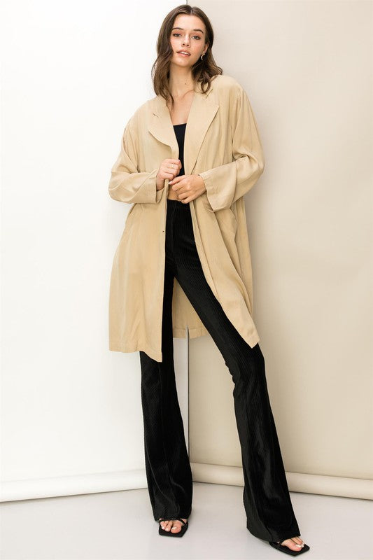 Women's Elegant Oversized Button Front Coat