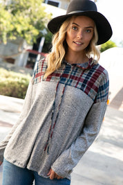 Women's Plaid Mixed Sweatshirts