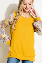 Women's Relaxed Floral Mix Tunic Top