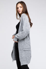 Women's Loose Fit Twist Knitted Open Front Cardigan