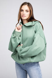 Women's Oversized Stitch Detail Hoodie