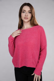 Women's Cozy Ribbed Dolman Long Sleeve Sweater