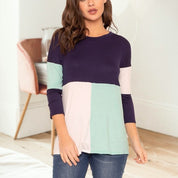 Women's Color Block Tunic Top